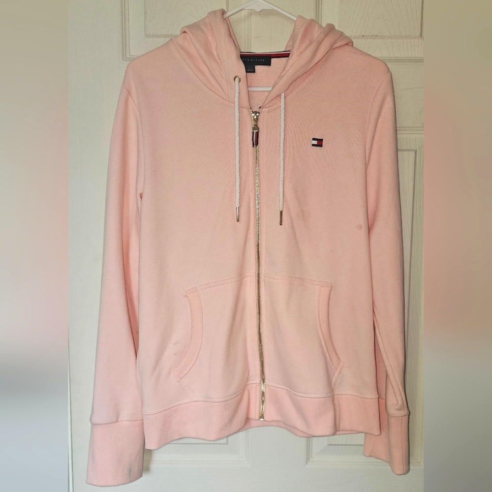 Tommy Hilfiger Light Pink Zip-Up Hoodie